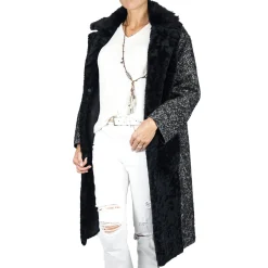Shearling Oversize Coat with Wool