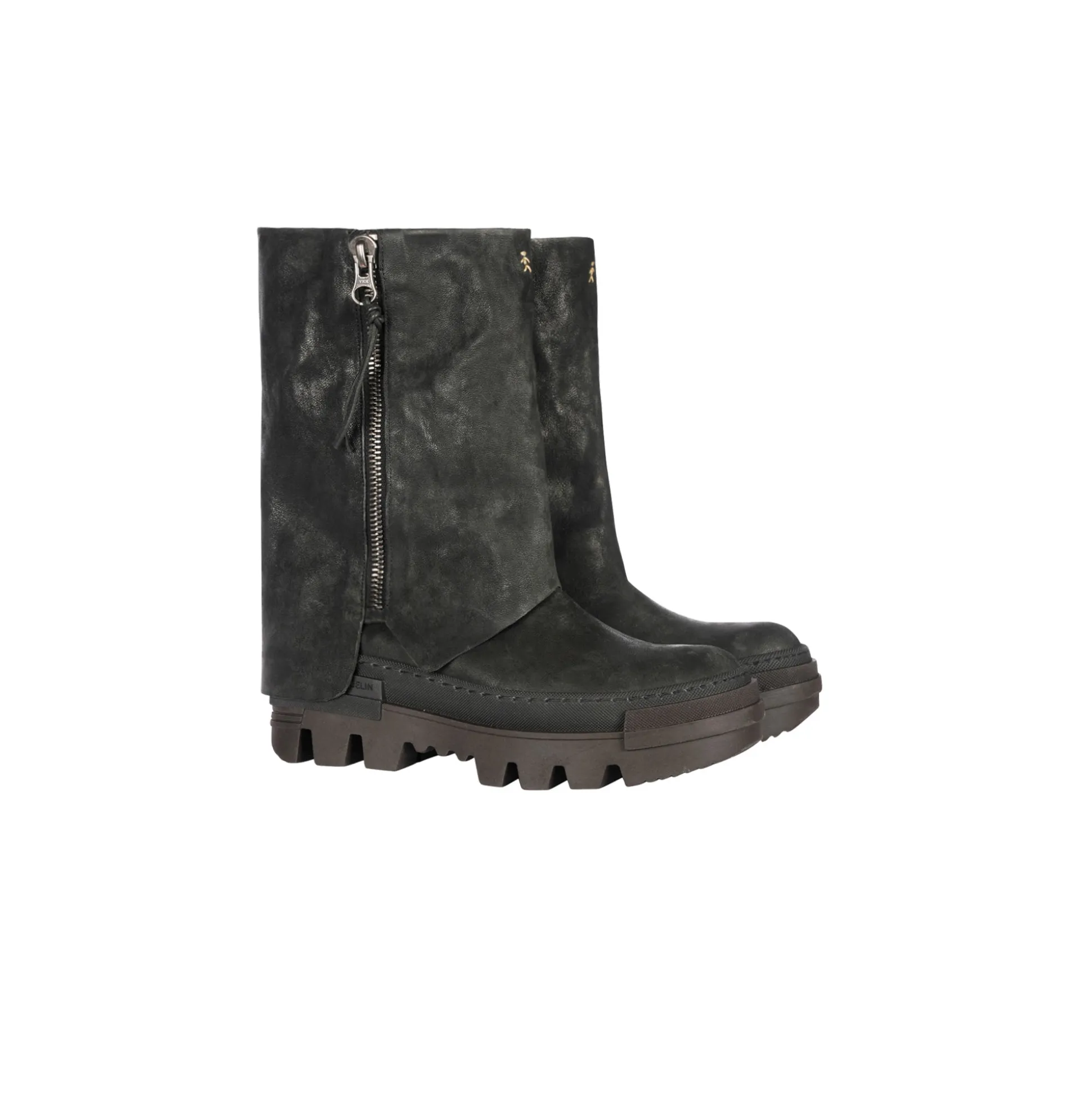 Short Boot Grattato Black