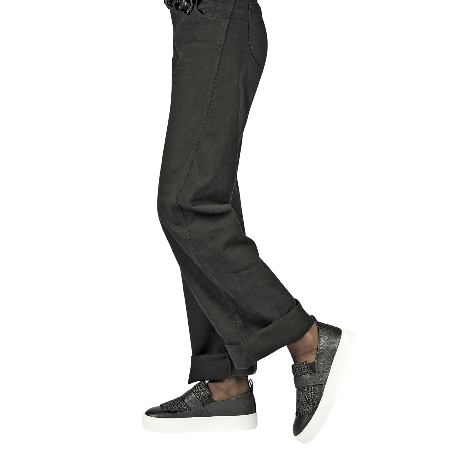 Slip On Intreccio Madreperla Black