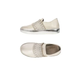 Slip on Metal Davè Intreccio Maltinto Chalk White