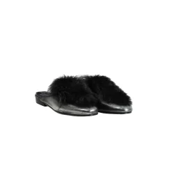 Slipper Fur Hollywood Metal Sport Silver