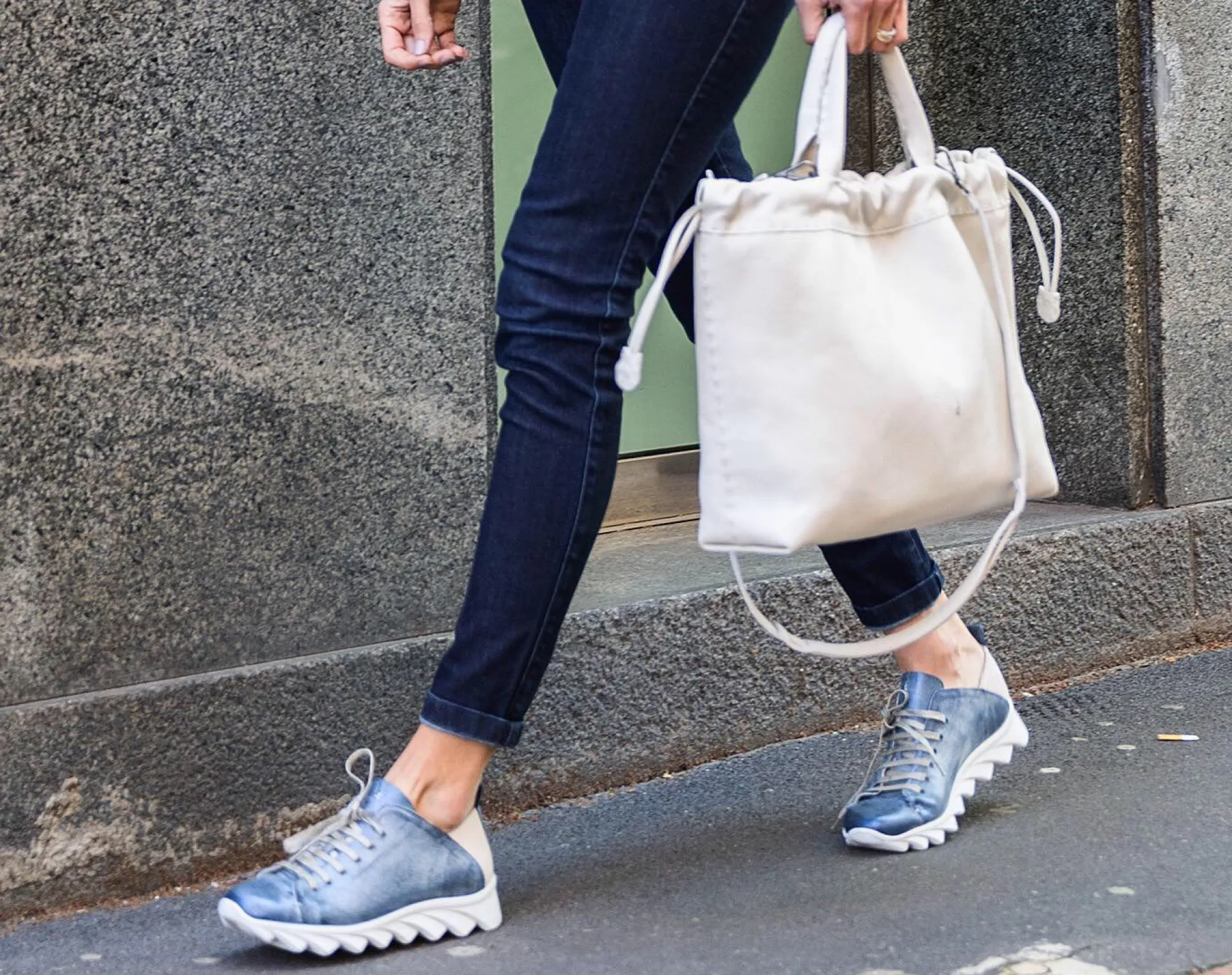 Sneaker Zig Zag Metal Sport Blue