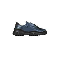 Sneaker Zip Metal Wash Deep Blue