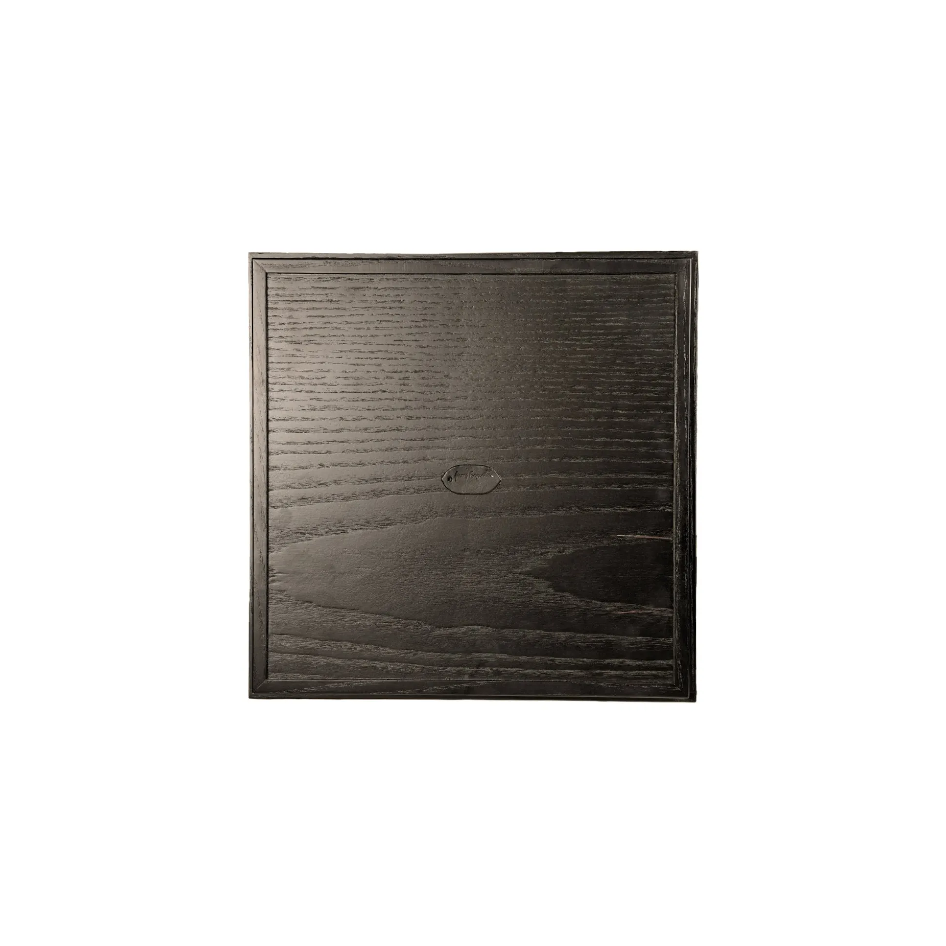 Square Wood Tray Dark Brown