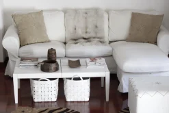 Table Mozart Printed Crocodile Bianco