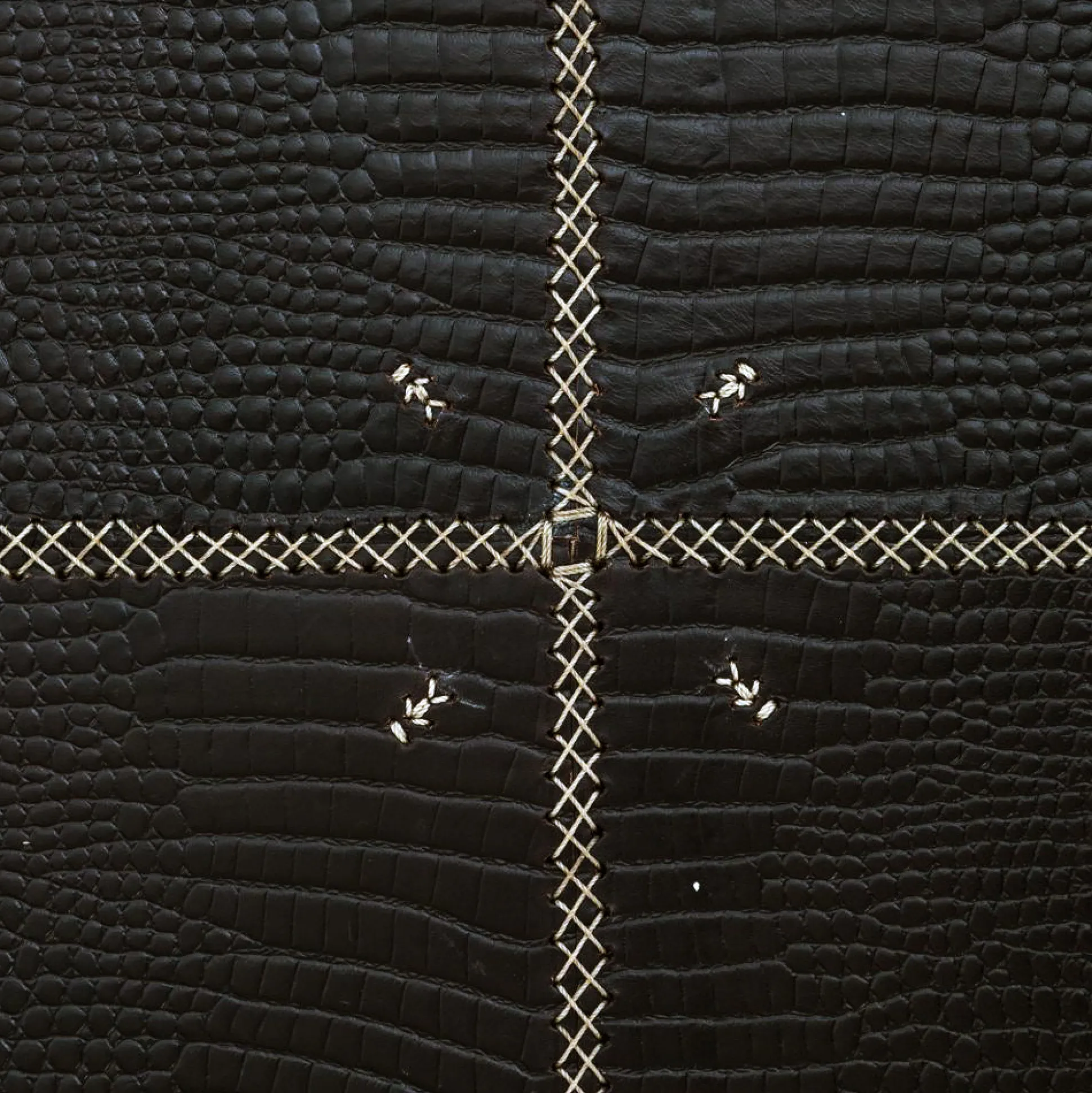Tavolo Mozart Printed Crocodile Black