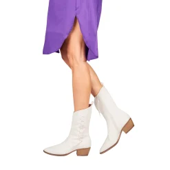 Texan Boot Old Iron White