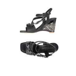 Wedge Jewel Sandal Martellato Black