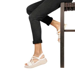 Wedge Sandal Intreccio Cesta White