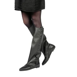 Wide-Leg Boot Old Iron Black